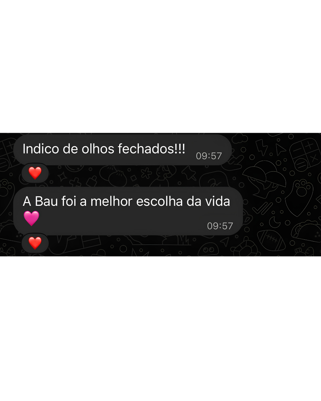 Mensagem recebida de uma família